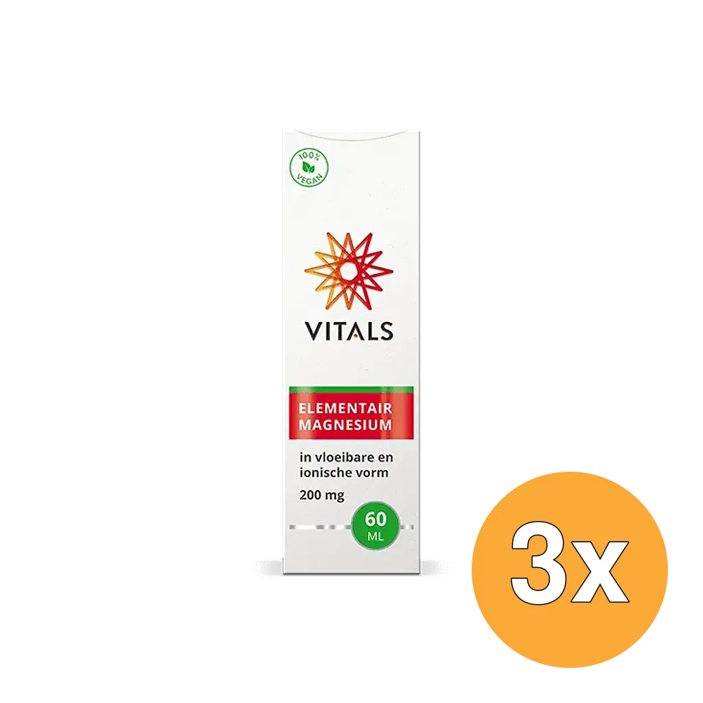 3x Vitals Elementair Magnesium (60 ml)