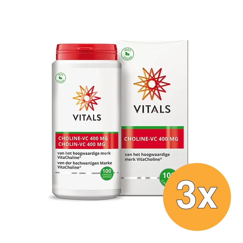 3x Vitals Choline 400 mg (100 vega capsules)