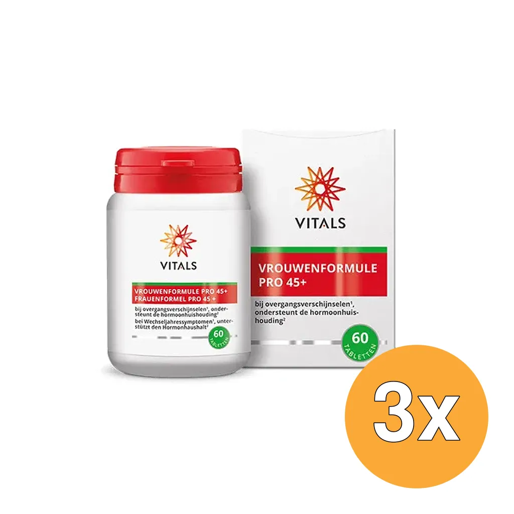 3x Vitals Vrouwenformule pro 45+ (60 tabletten)