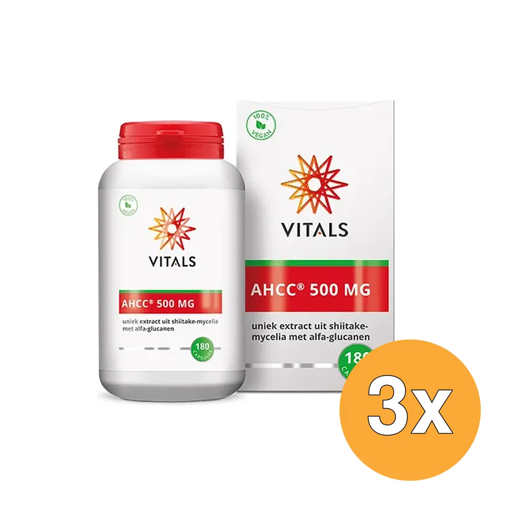 3x Vitals AHCC 500 mg (180 capsules)