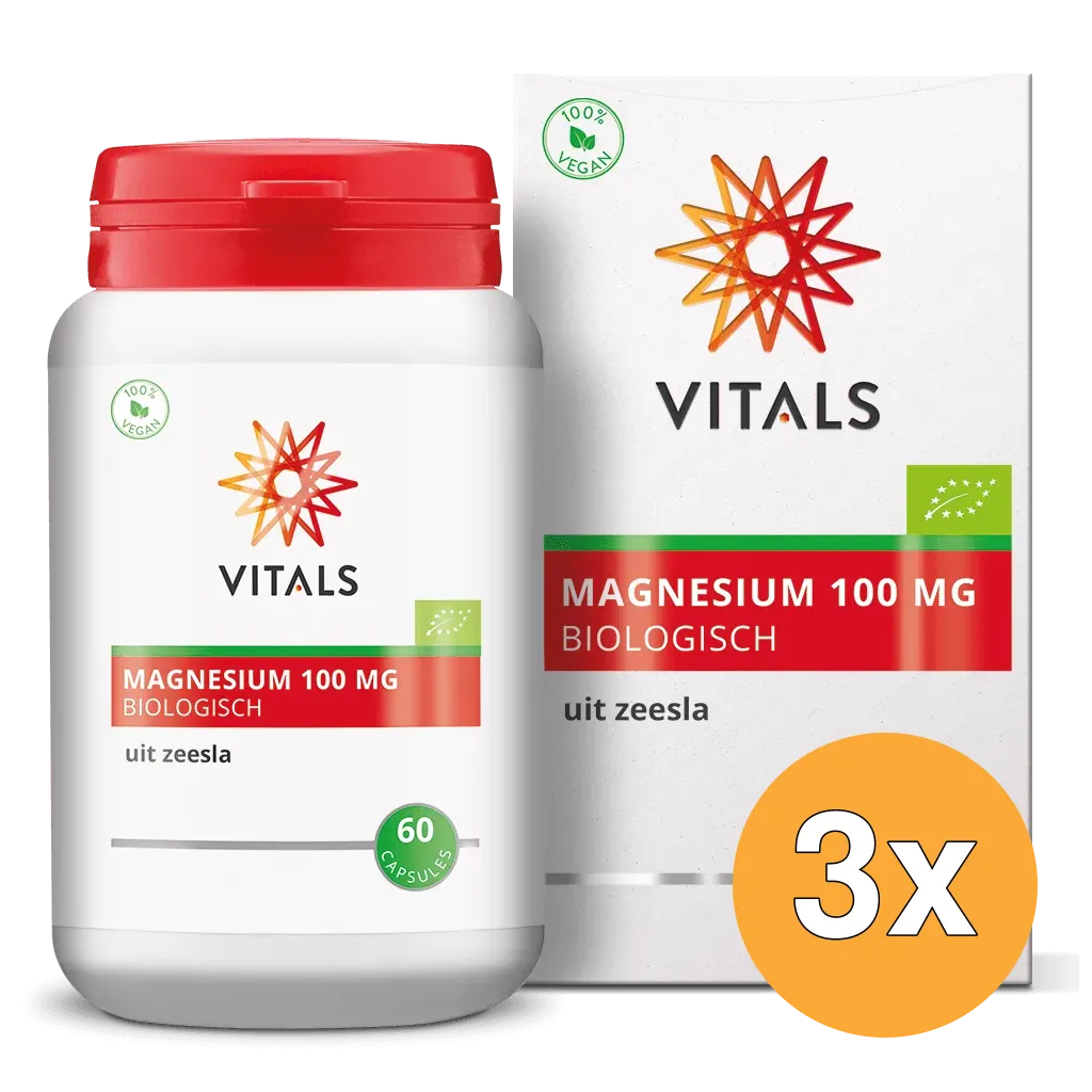 3x Vitals Magnesium 100mg Bio (60 capsules)