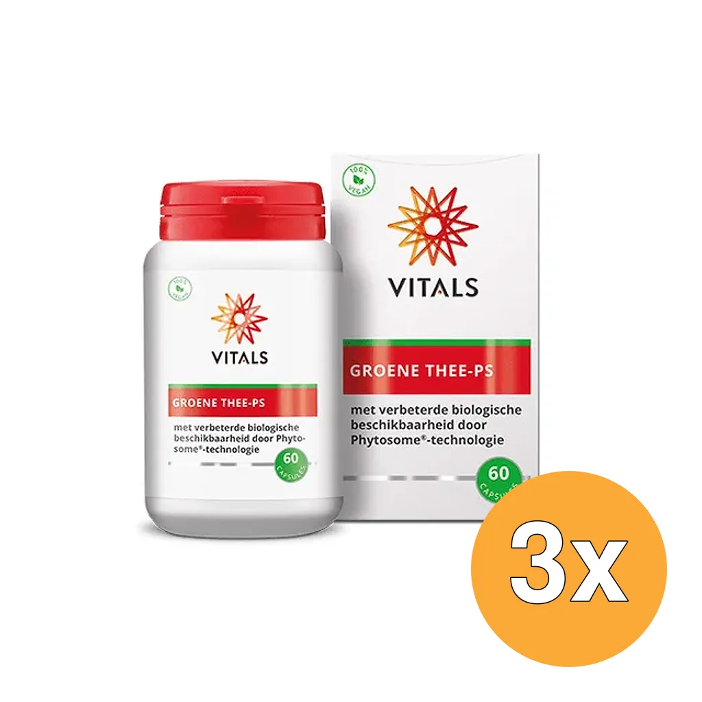 3x Vitals Groene Thee-PS (60 capsules)
