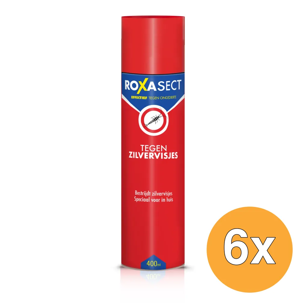 6x Roxasect Spuitbus tegen zilvervisjes (400 ml)