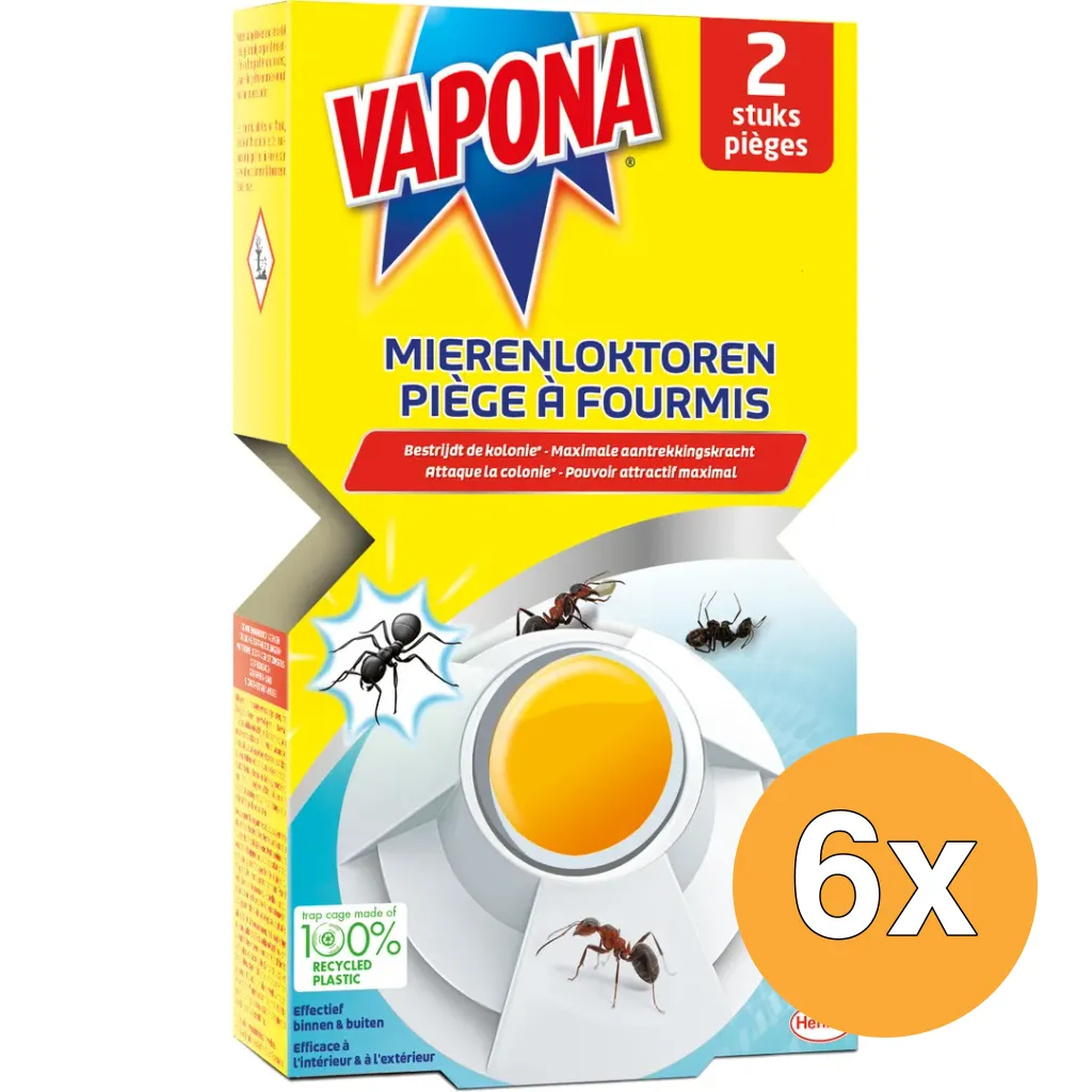 6x Vapona Volcano - Mierenloktoren (2 stuks)