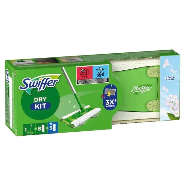 Swiffer Dry Kit Vloer clean & fresh 8D+3W (1 set)