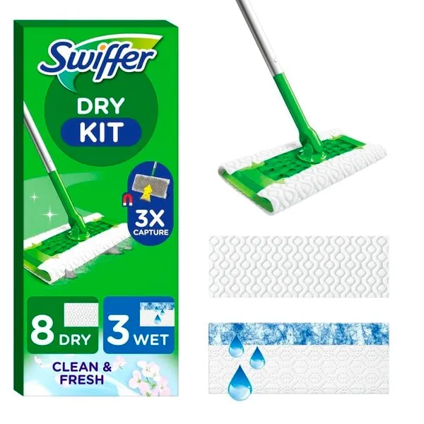 Swiffer Dry Kit Vloer clean & fresh 8D+3W (1 set)