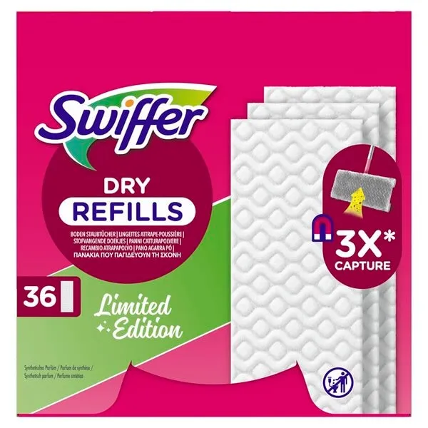 Swiffer Dry Pink Refills-navulling Limited Edition Rebrese-AmbiPur  (36 stuks)