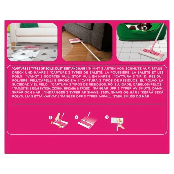 Swiffer Dry Pink Refills-navulling Limited Edition Rebrese-AmbiPur  (36 stuks)