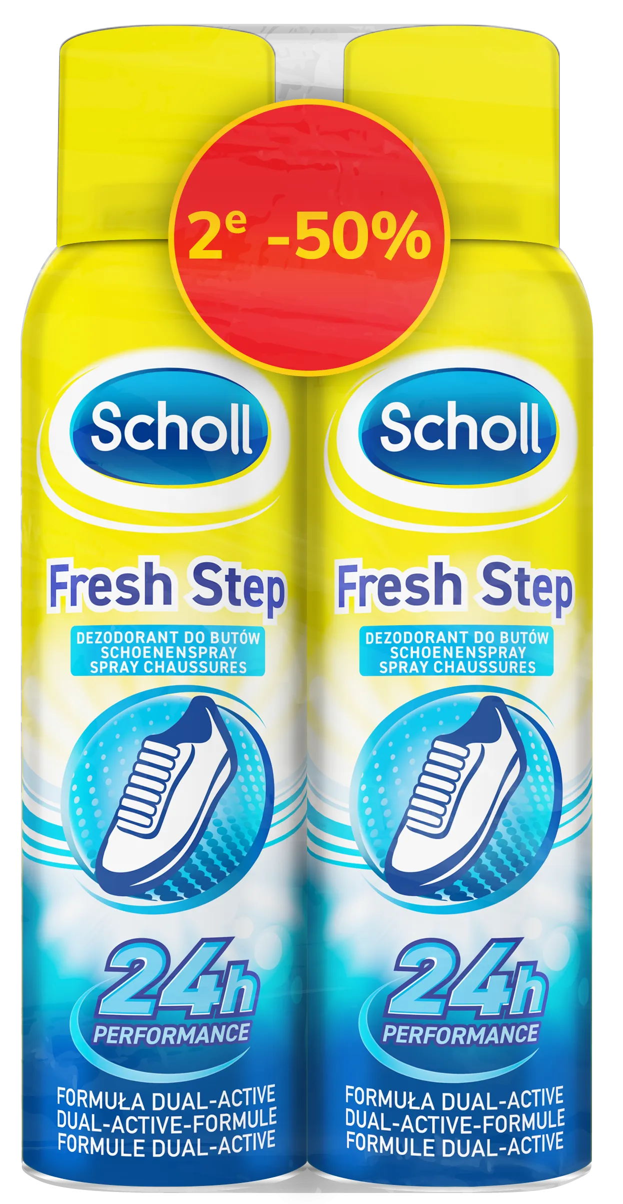 Scholl Fresh Step Schoenen Deodorant Spray Duoverpakking (2 x 150 ml)