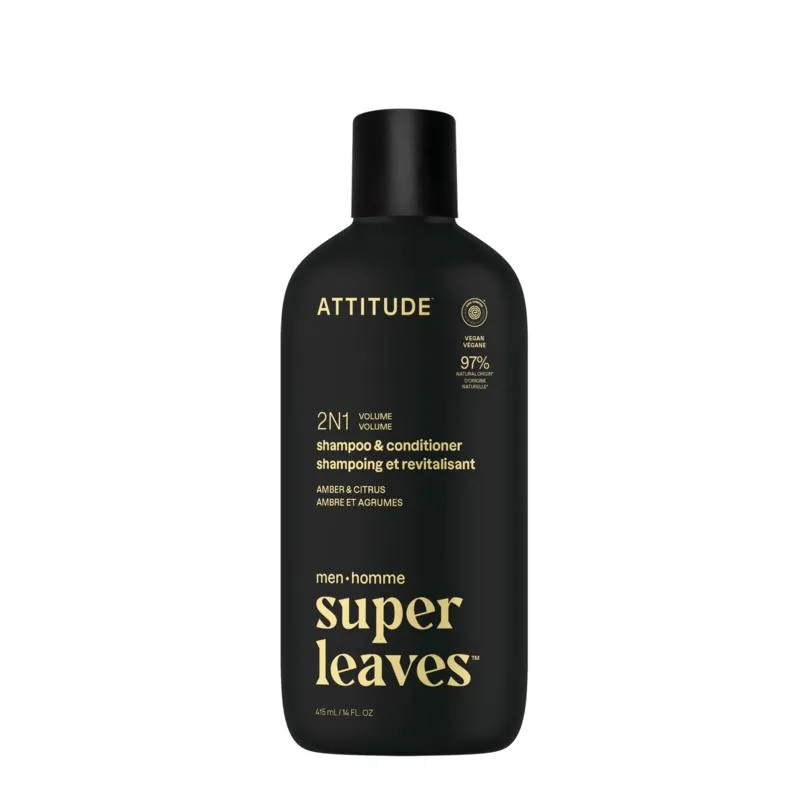 Attitude Men 2in1 Shampoo & Conditioner Amber & Citrus (415 ml)