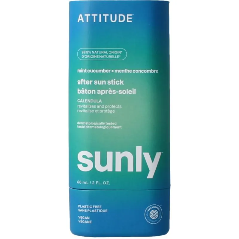 Attitude Sunly After Sun Stick Mint & Cucumber SPF30 (60 gr)