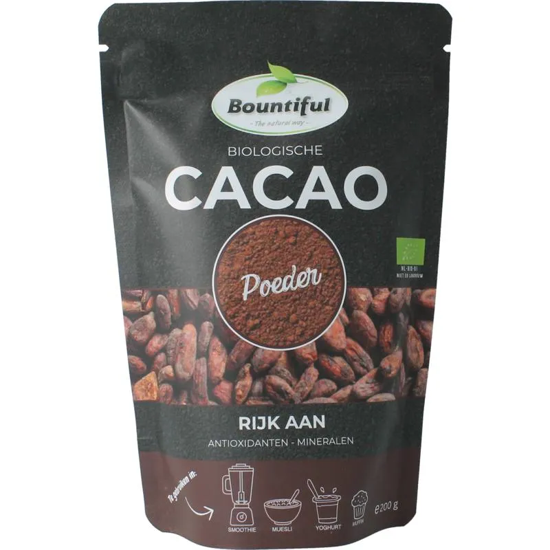Bountiful Cacao Poeder Bio (200 gr)