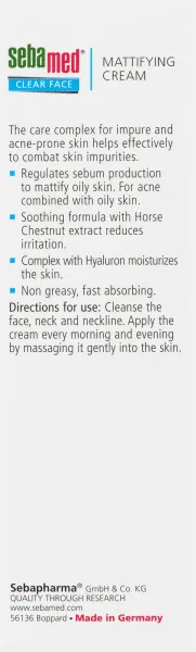 Sebamed Mattifying Face cream (50 ml) - image 3