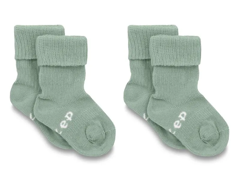 Kipkep Blijf Baby Sokjes 6-12 Mnd Pale Green/groen (2 paar)