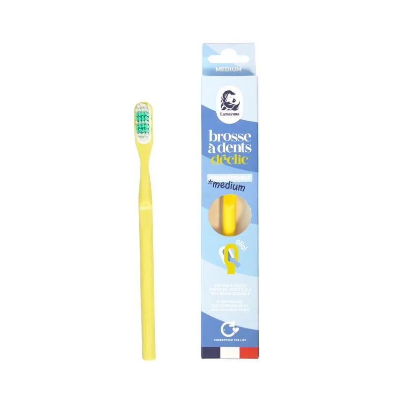Lamazuna Toothbrush Medium Mimosa Yellow (1 stuk)
