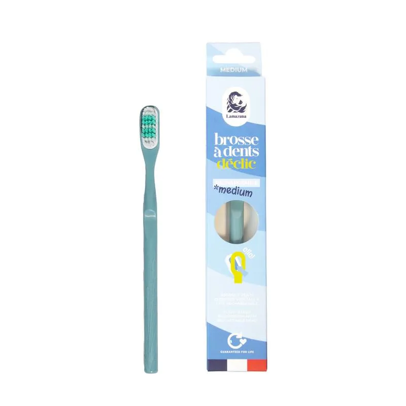 Lamazuna Toothbrush Medium Storm Blue (1 stuk)