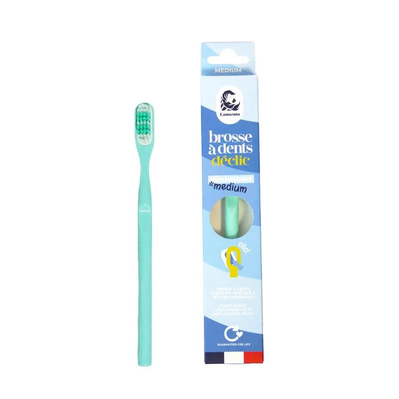 Lamazuna Toothbrush Medium Water Green (1 stuk)