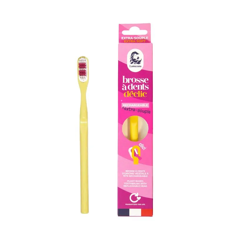 Lamazuna Toothbrush Extra Soft Mimosa Yellow (1 stuk)