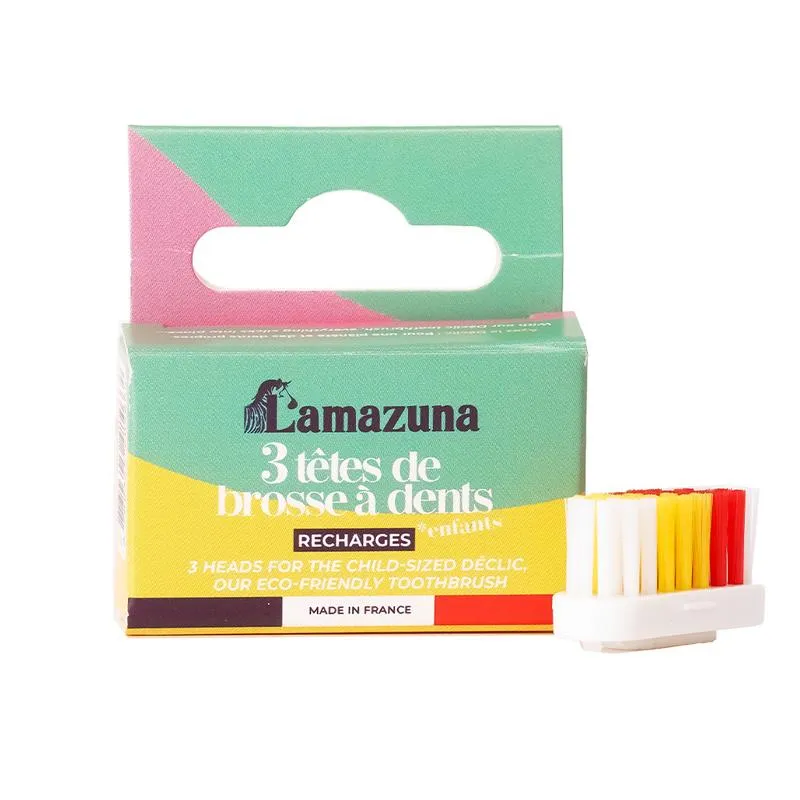 Lamazuna Set of 3 Toothbrush Heads Soft Kid (1 stuk)