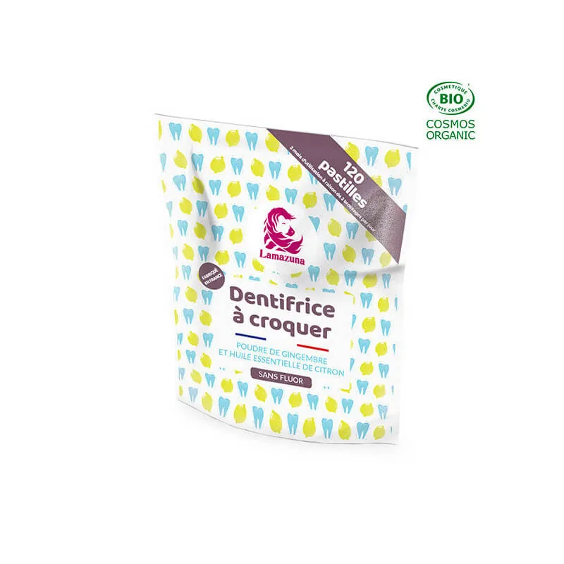 Lamazuna Toothpaste Tabs Ginger Lemon Bio (30 gr)