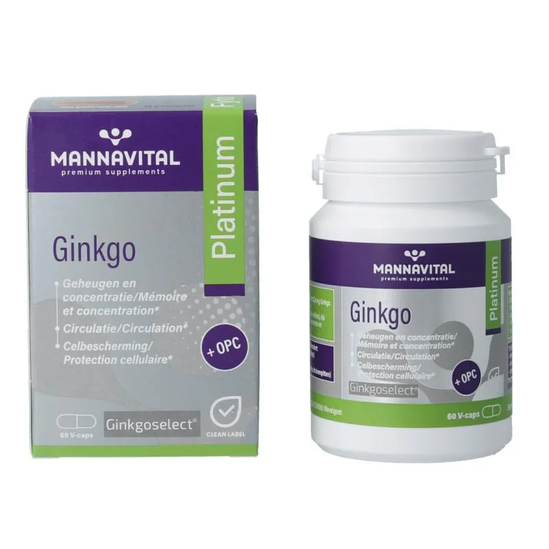 Mannavital Ginkgo Platinum (60 vega capsules)