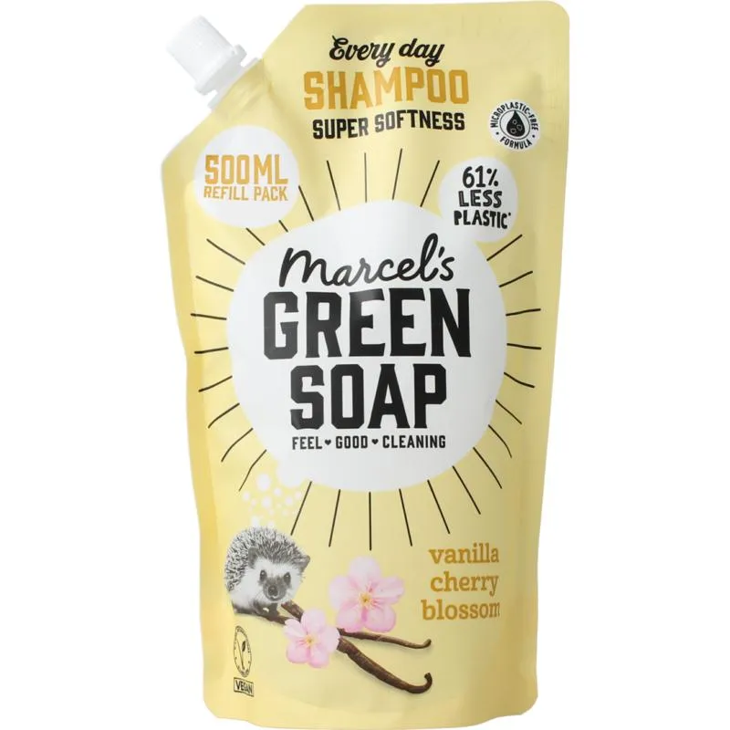 Marcel's Green Soap Shampoo Vanille & Kersenbloesem Navulling (500 ml)