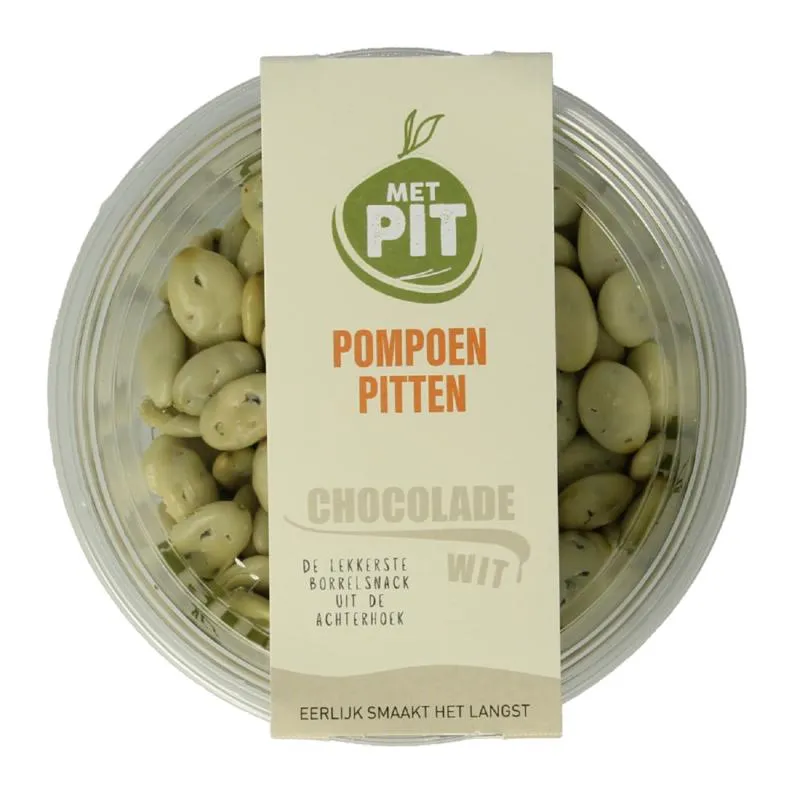 Met Pit Pompoenpitten Witte Chocolade (150 gr)