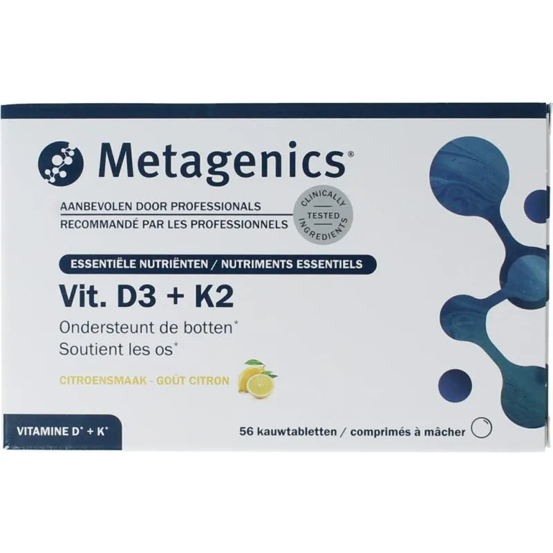 Metagenics Vitamine D3 +K2 NFD (56 kauwtabletten)