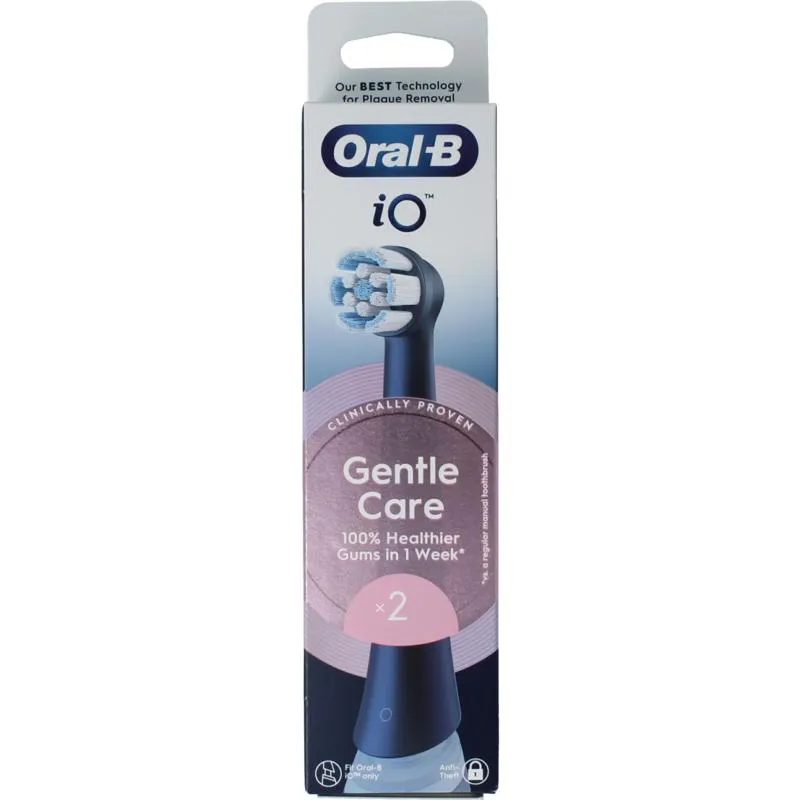 Oral B Opzetborstel IO Gentle Care Zwart (2 stuks)