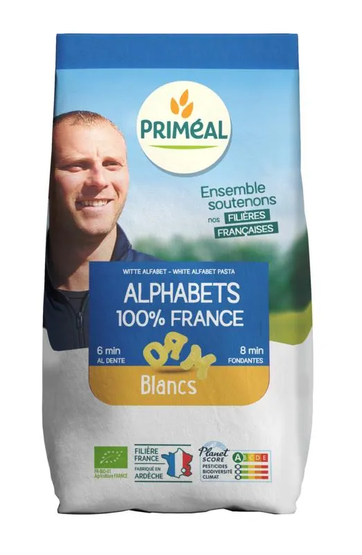 Primeal Alfabetpasta uit Frankrijk Bio (500 gr)