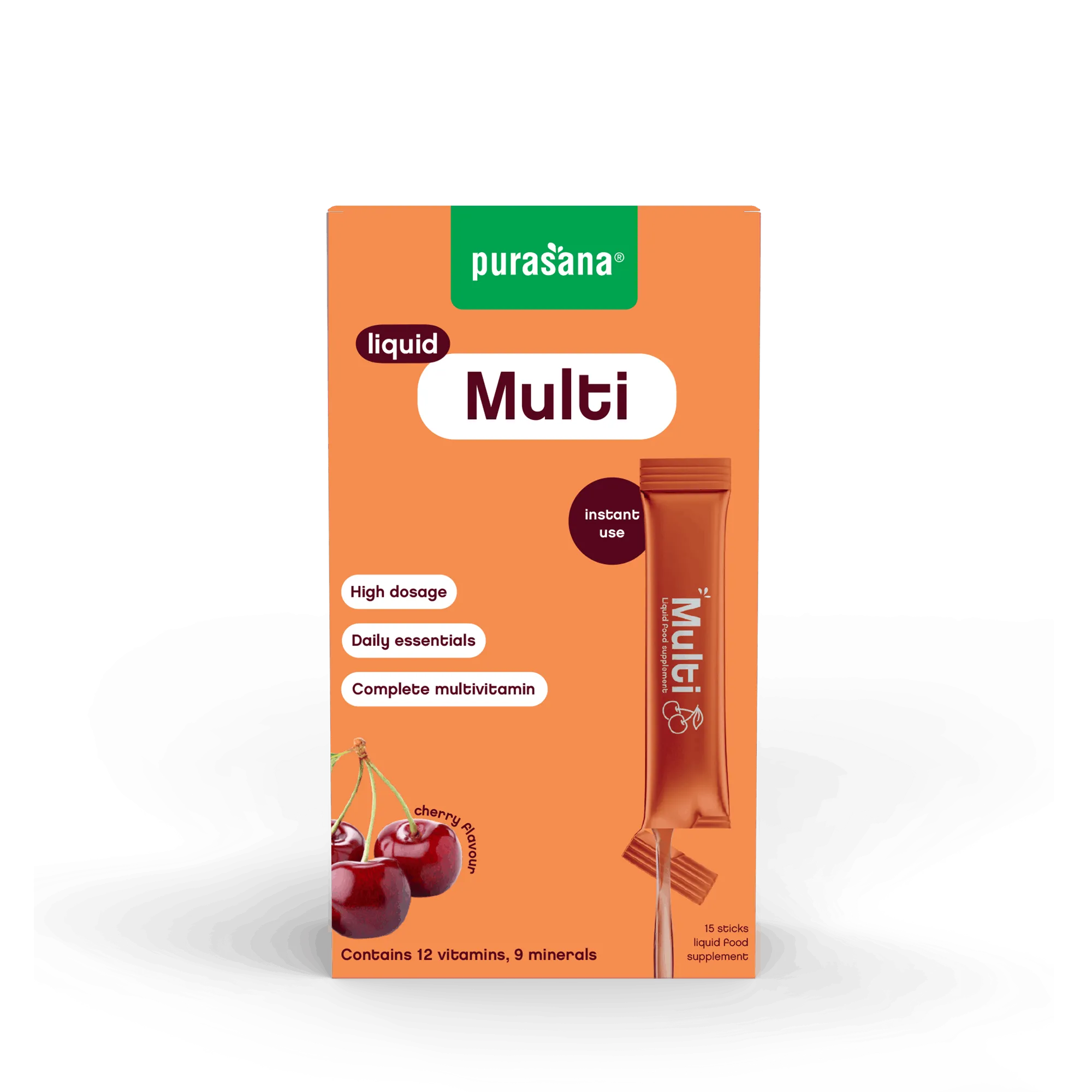 Purasana Multivit Liquid Gelstick 10ml (15 stuks)