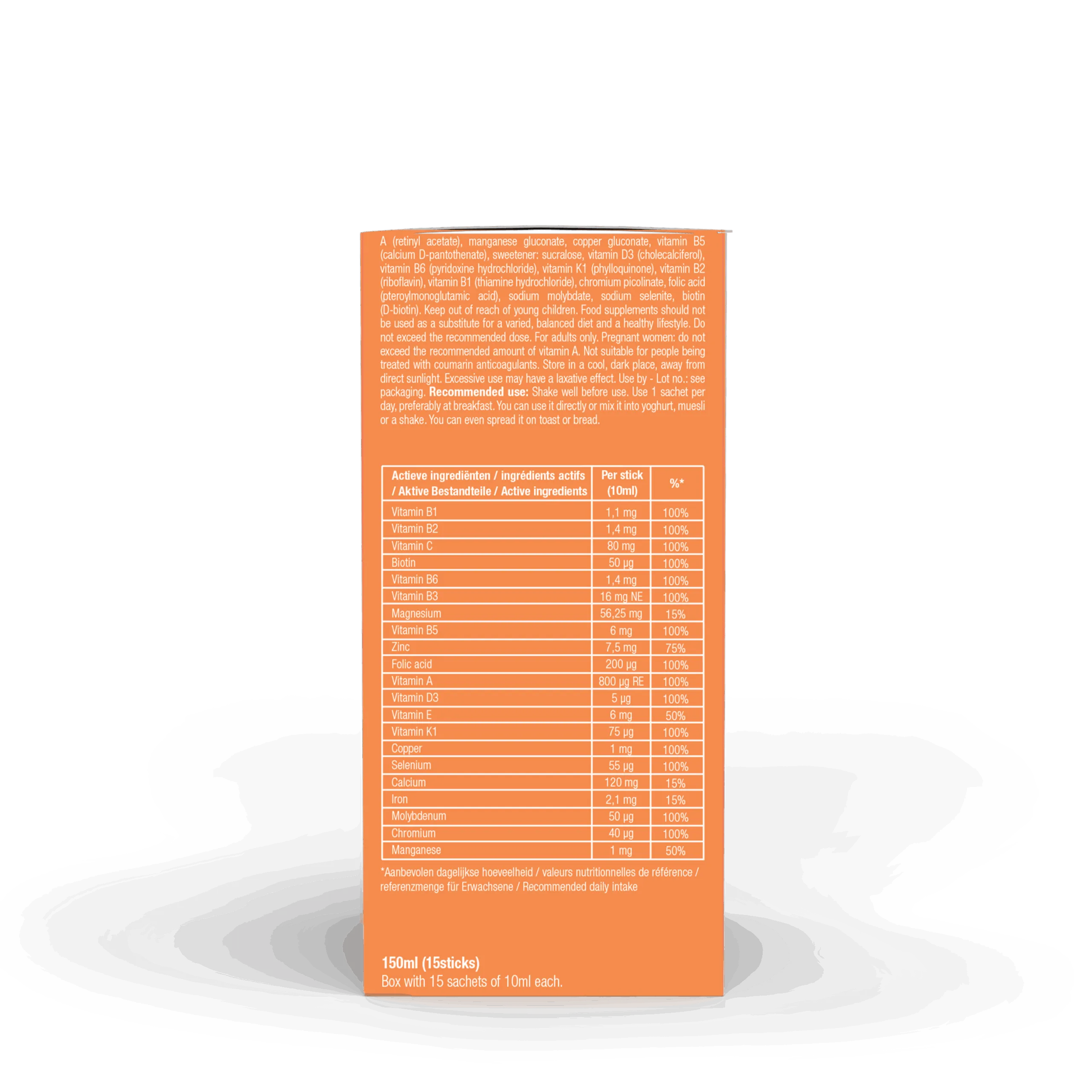 Purasana Multivit Liquid Gelstick 10ml (15 stuks) - image 2