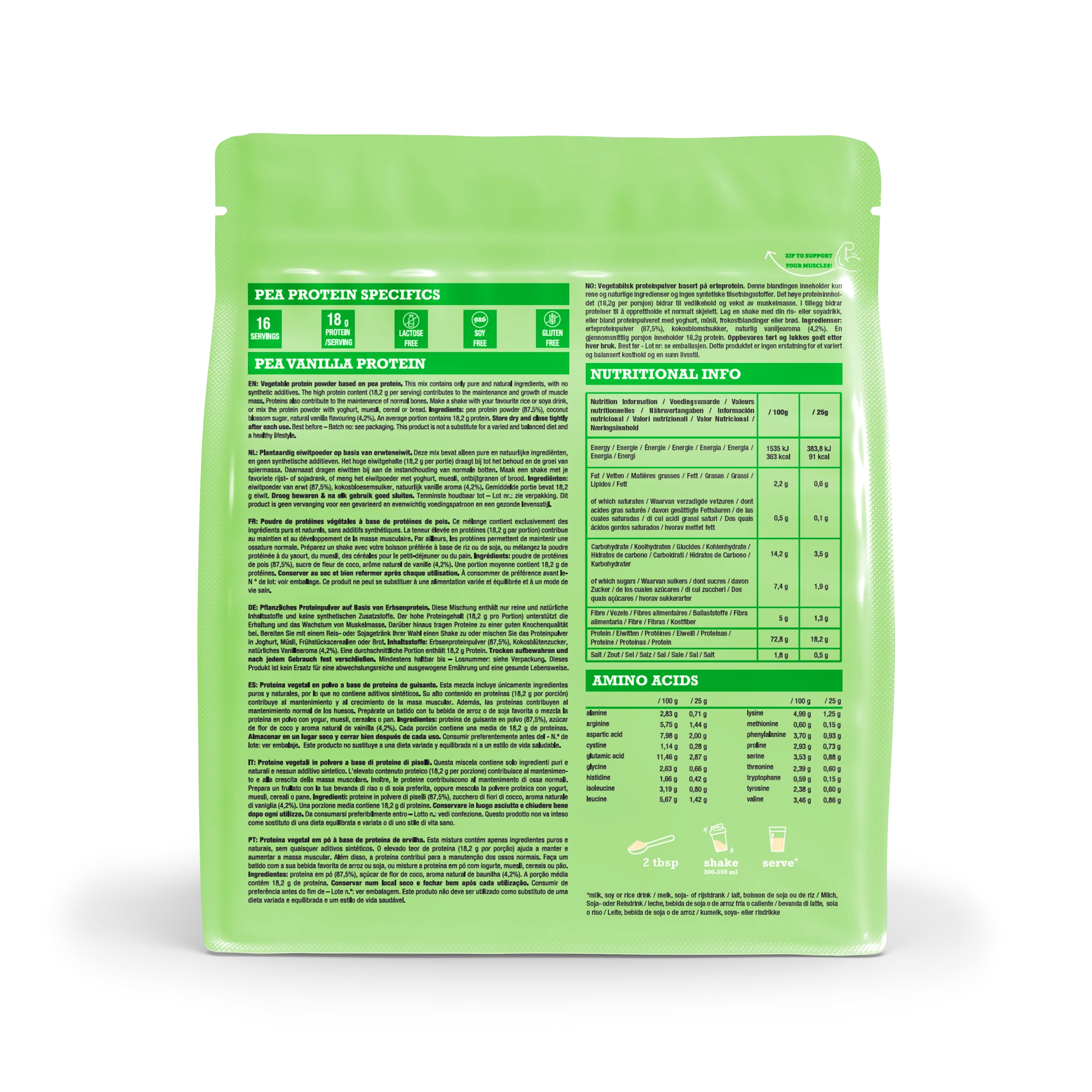 Purasana Plant Protein Erwt Vaniille (400 gr)