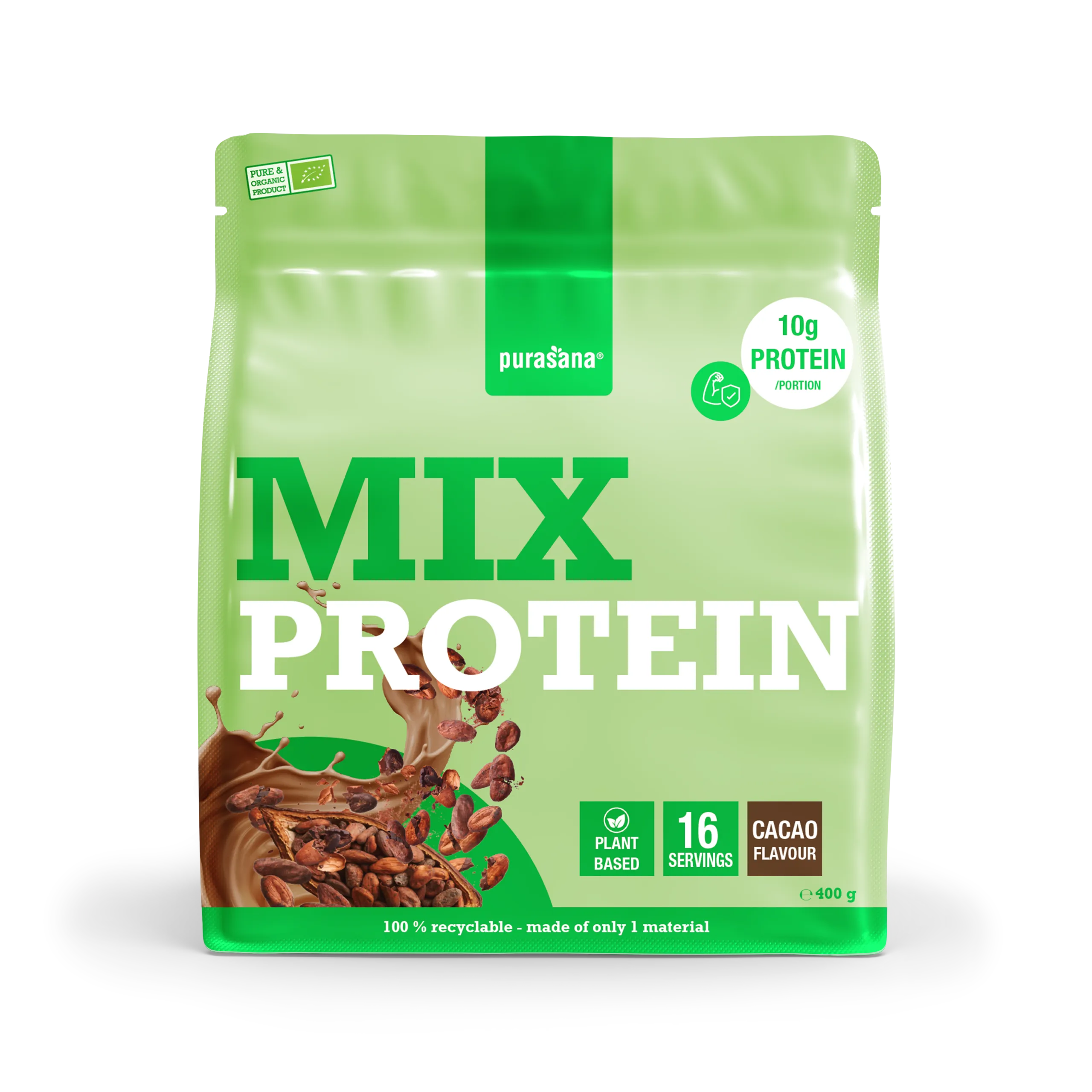 Purasana Plant Protein Mix Cacao Bio (400 gr)
