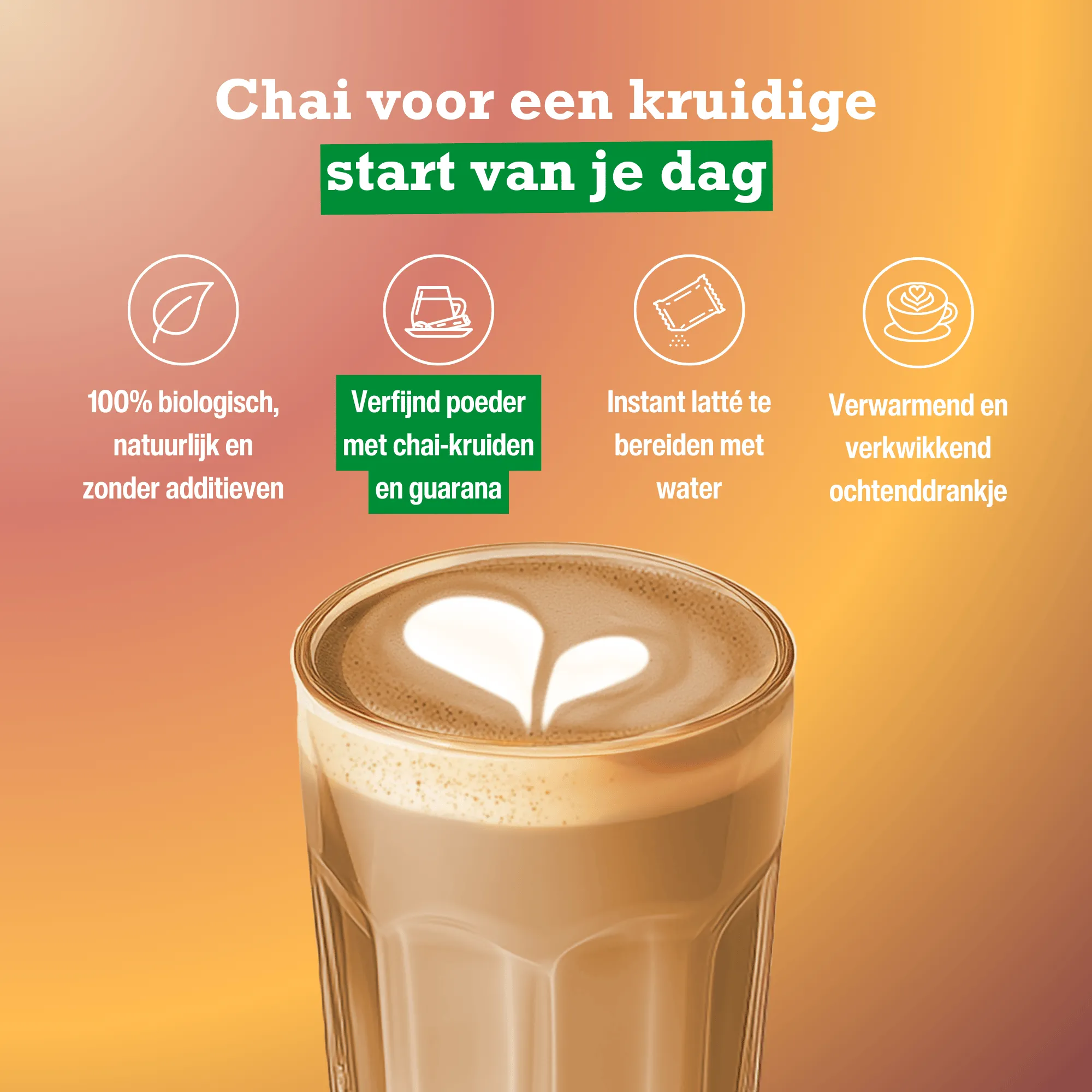 Purasana Instant Morning Chai Latte 6x10g Bio (60 gr) - image 9