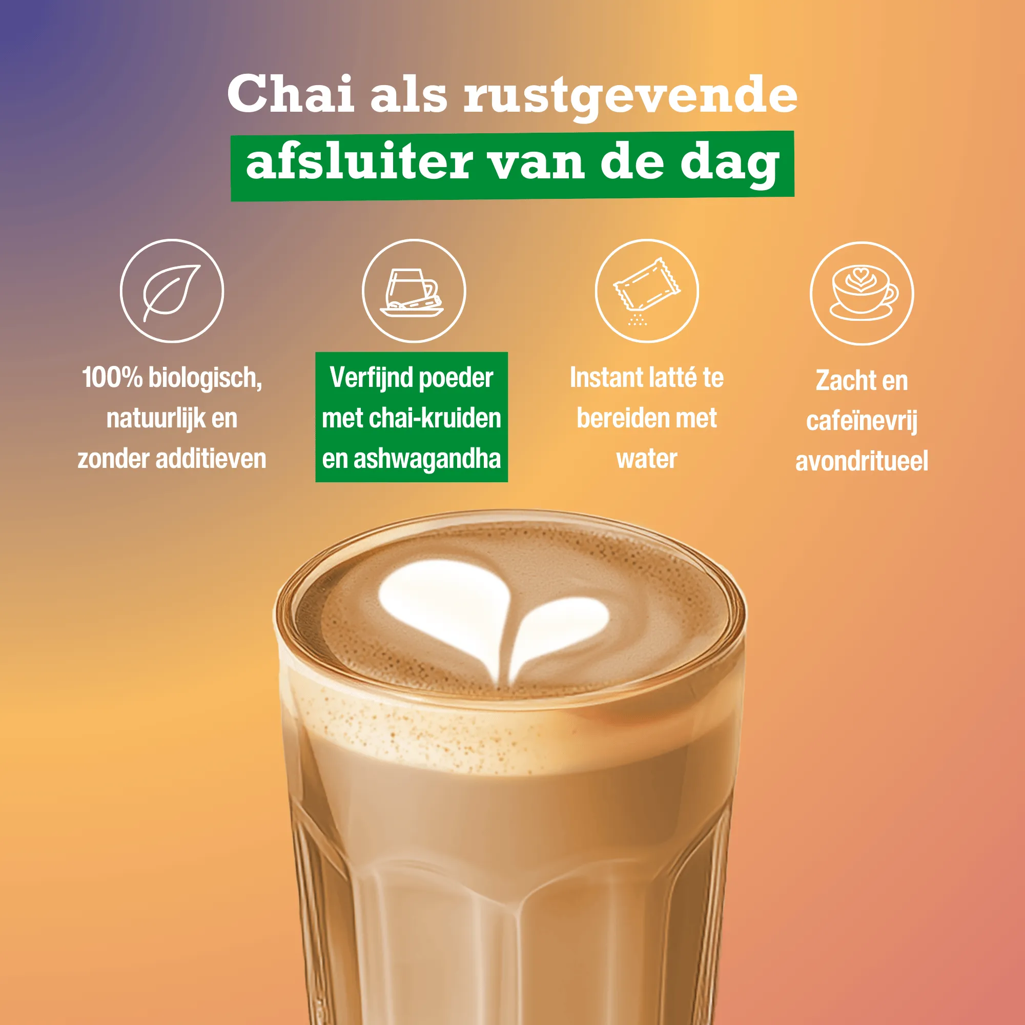 Purasana Instant Evening Chai Latte 6x10g Bio (60 gr) - image 9