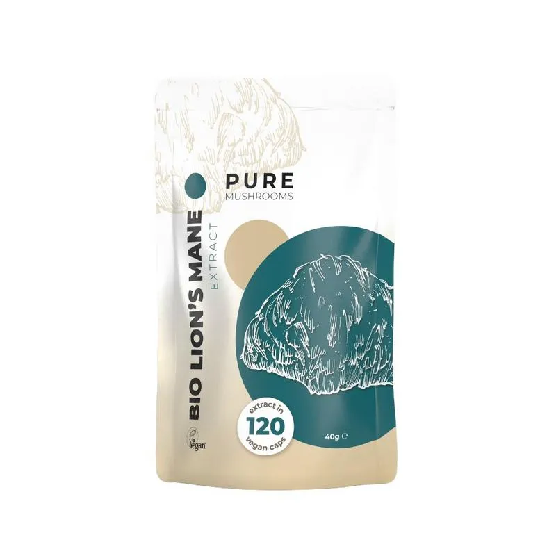 Pure Mushrooms Lion's Mane Paddenstoelen Extract Bio (120 vega capsules)