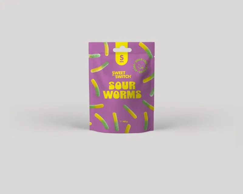 Sweet-Switch Sour Worms (100 gr)