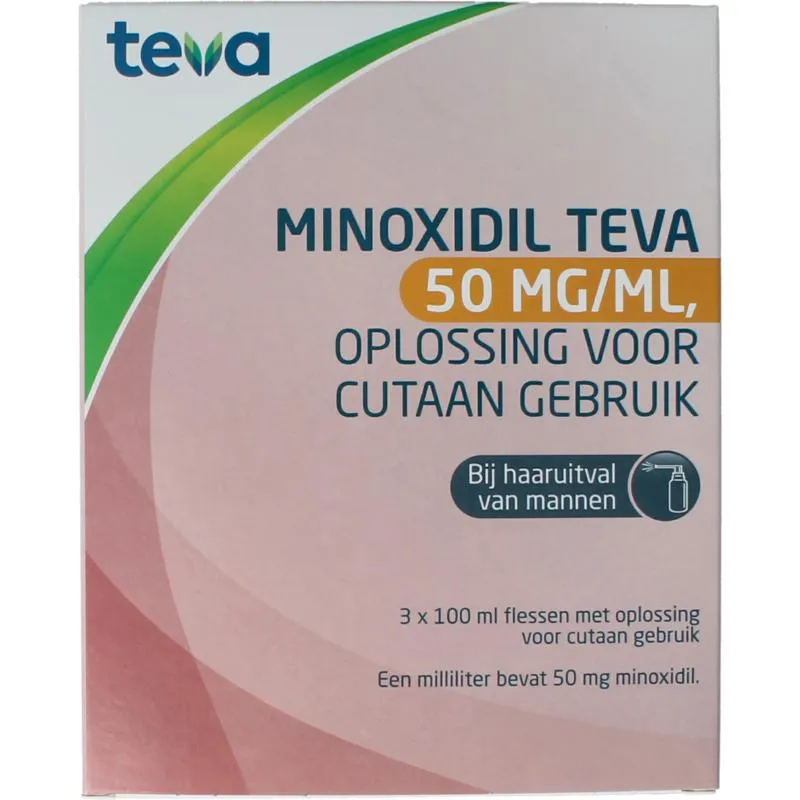 Teva Minoxidil 50mg/ml 3x100ml (300 ml)