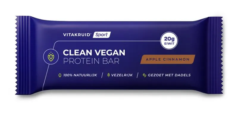 Vitakruid Clean Vegan Protein Bar - Apple Cinnamon (1 stuk)