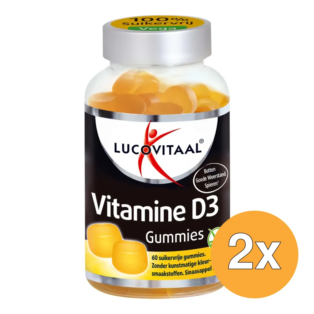 2x Lucovitaal Vitamine D3 (60 gummies)