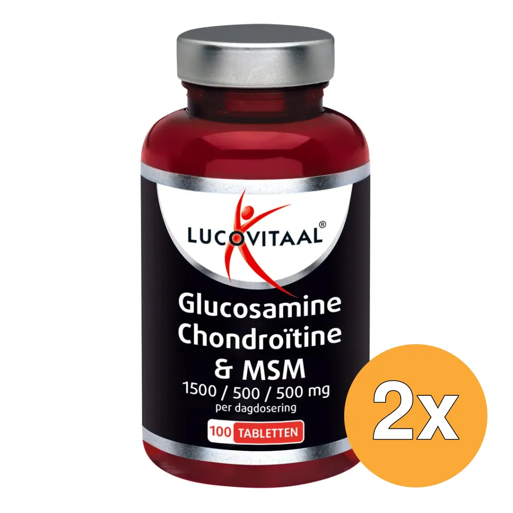 2x Lucovitaal Glucosamine Chondroïtine MSM (100 tabletten)