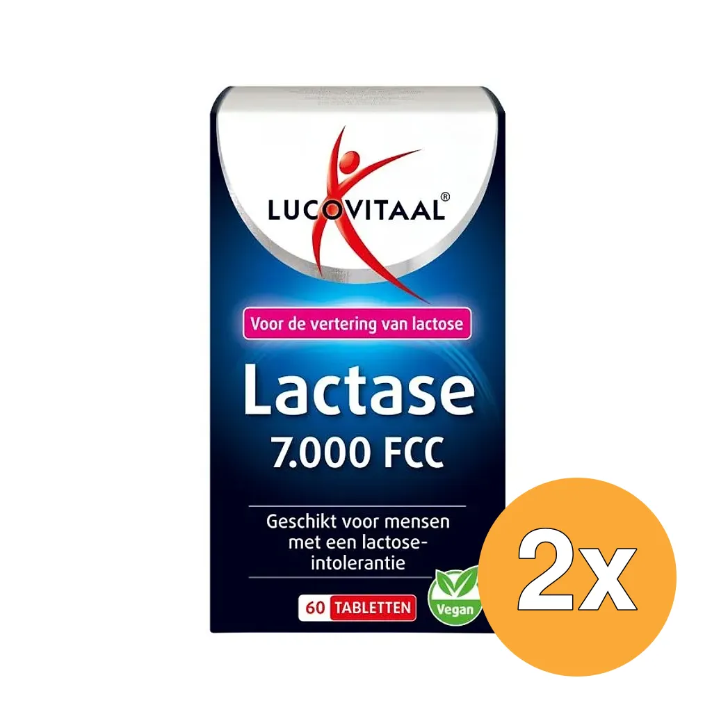 2x Lucovitaal Lactase 7.000 FCC (60 tabletten)