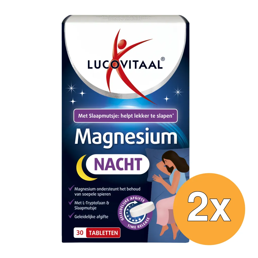 2x Lucovitaal Magnesium Nacht (30 tabletten)