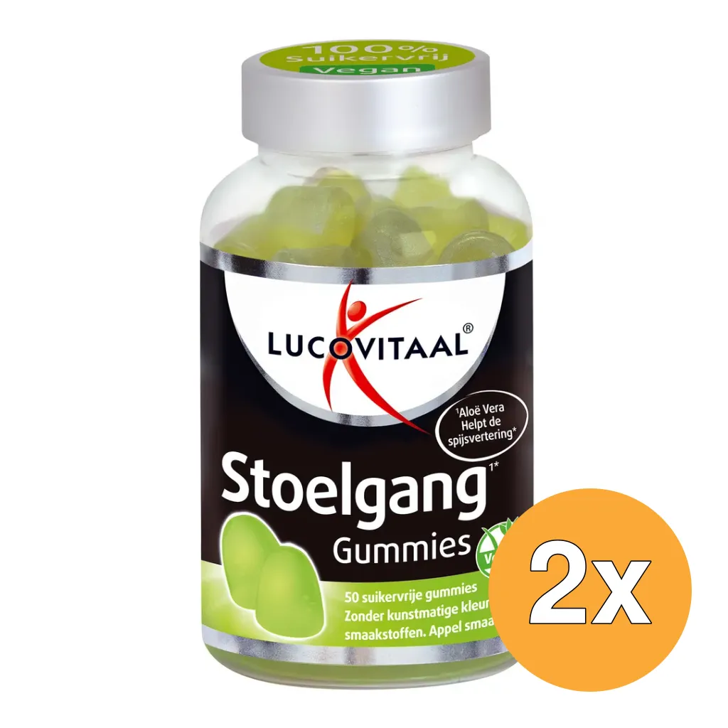 2x Lucovitaal Stoelgang (50 gummies)