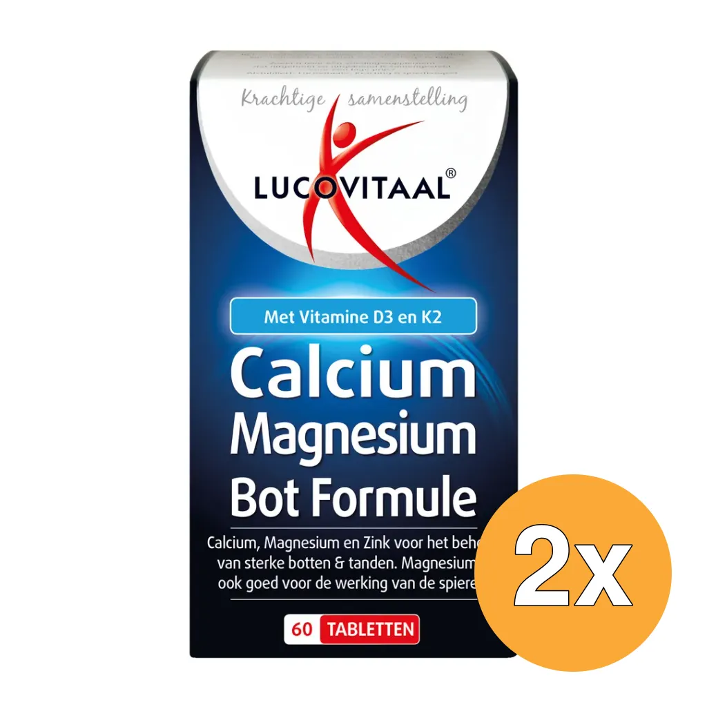 2x Lucovitaal Calcium Magnesium Bot Formule (60 tabletten)