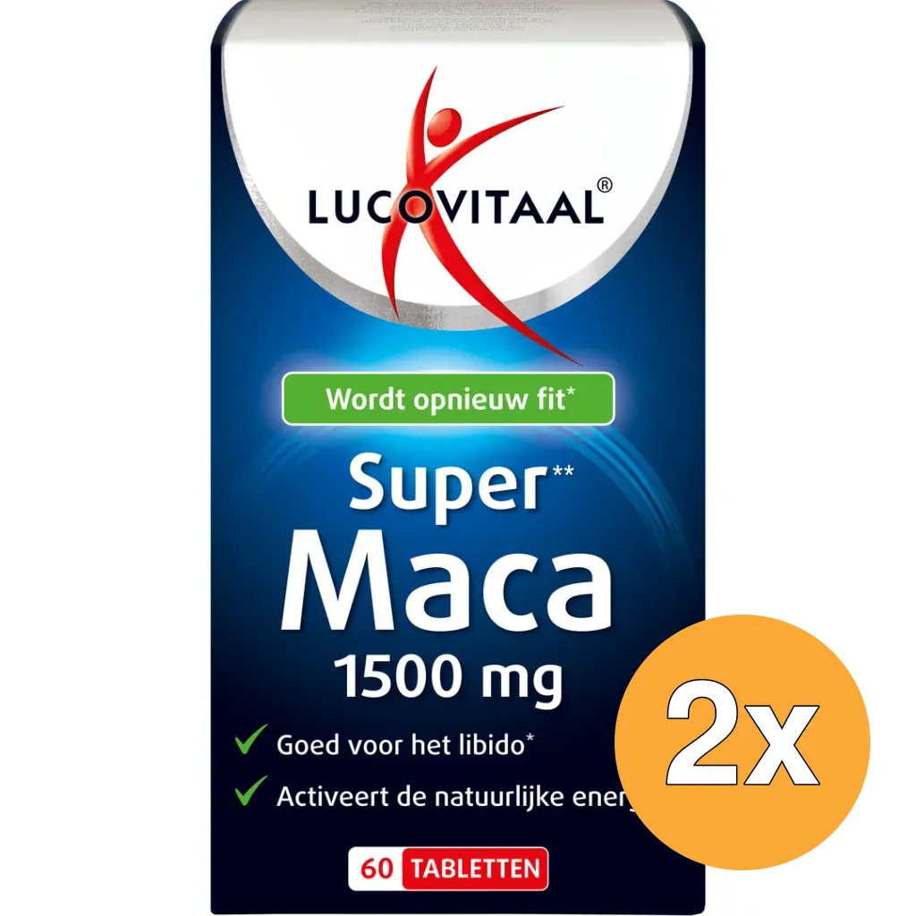 2x Lucovitaal Maca Super 1500mg (60 tabletten)
