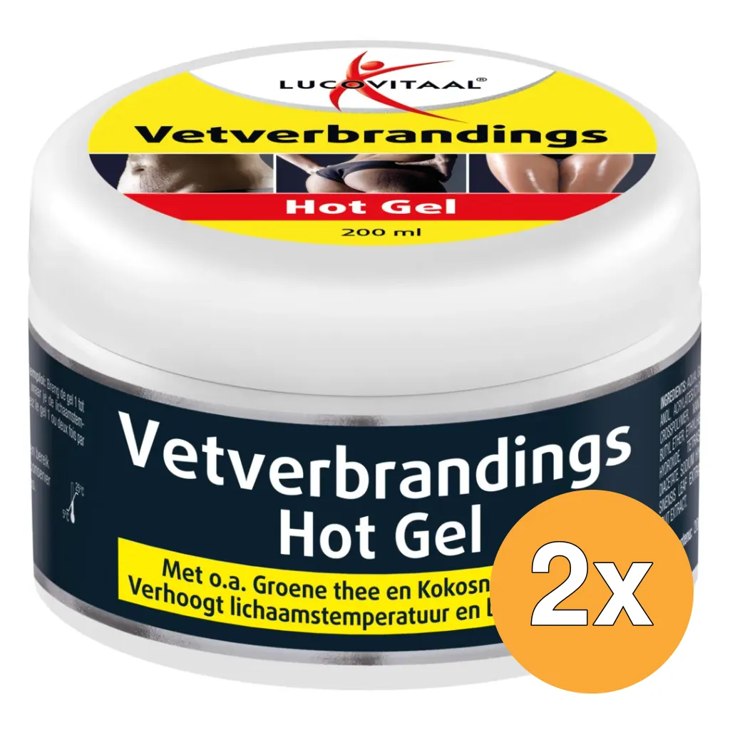 2x Lucovitaal Vetverbrandings Hot Gel (200 ml)