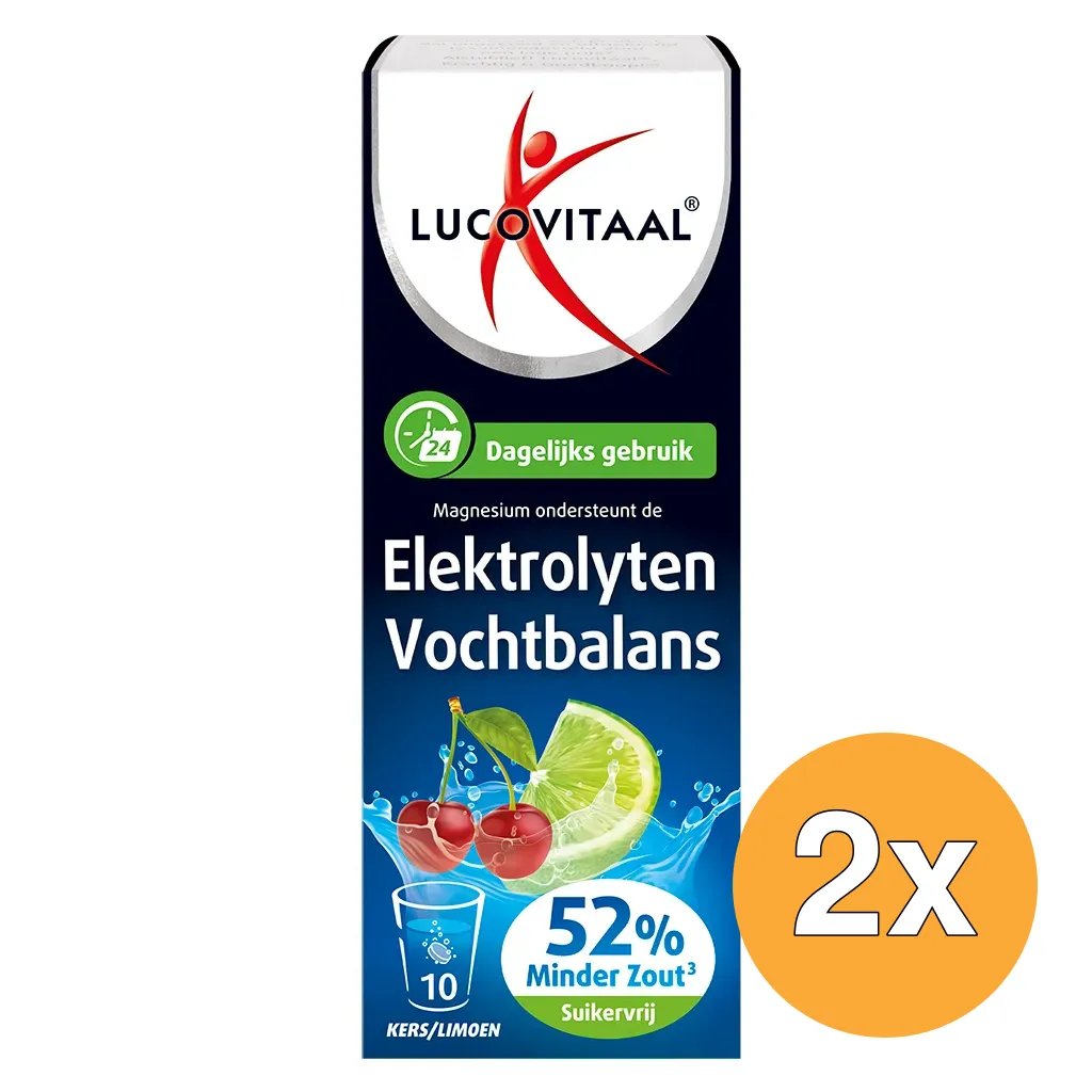 2x Lucovitaal Elektrolyten Dagelijks Gebruik (10 bruistabletten)