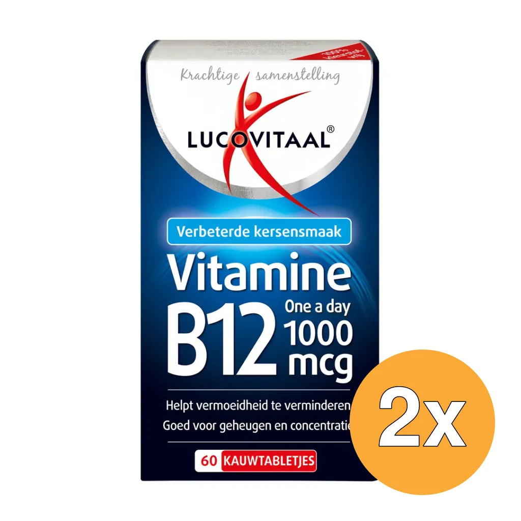 2x Lucovitaal Vitamine B12 1000mcg (60 tabletten)